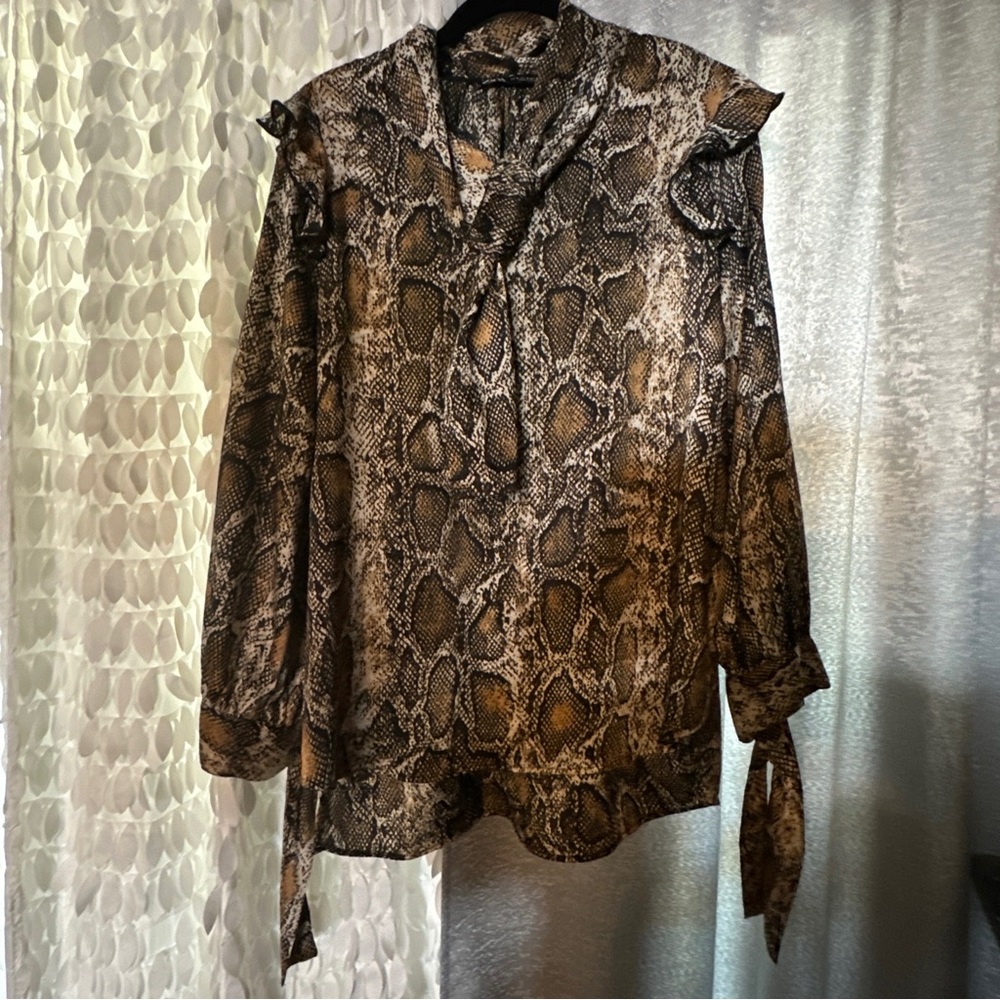 Zara Snake skin print blouse